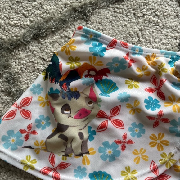 Disney Moana Two Piece Swimsuit bikini bathing suit halter skirt skirt 7 / 8 - Picture 8 of 10